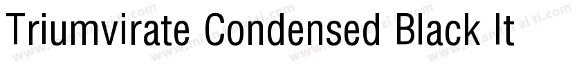 Triumvirate Condensed Black Italic字体转换